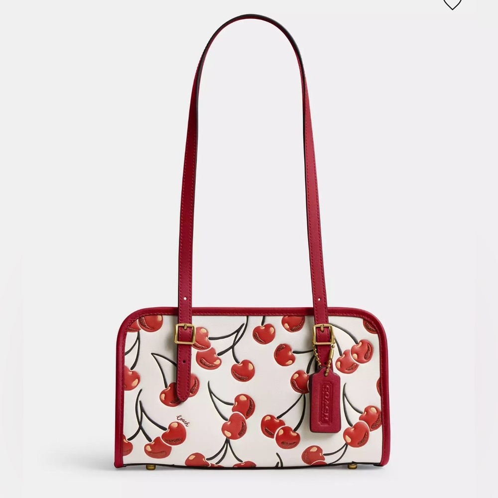 Swing Zip Bag with Cherry Print and Cherry Charm ๐ Limited Re-edition from 1998 - Picture 4 of 15
